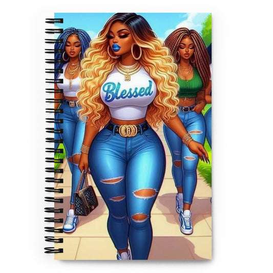 Blessed Sistas  Spiral notebook