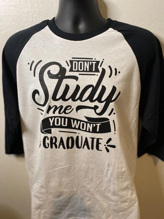 STUDY ME Black/White Tee